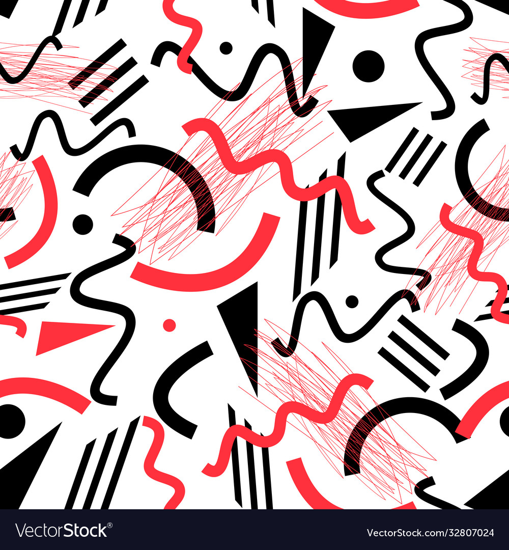 Abstract geometric seamless pattern cut objects