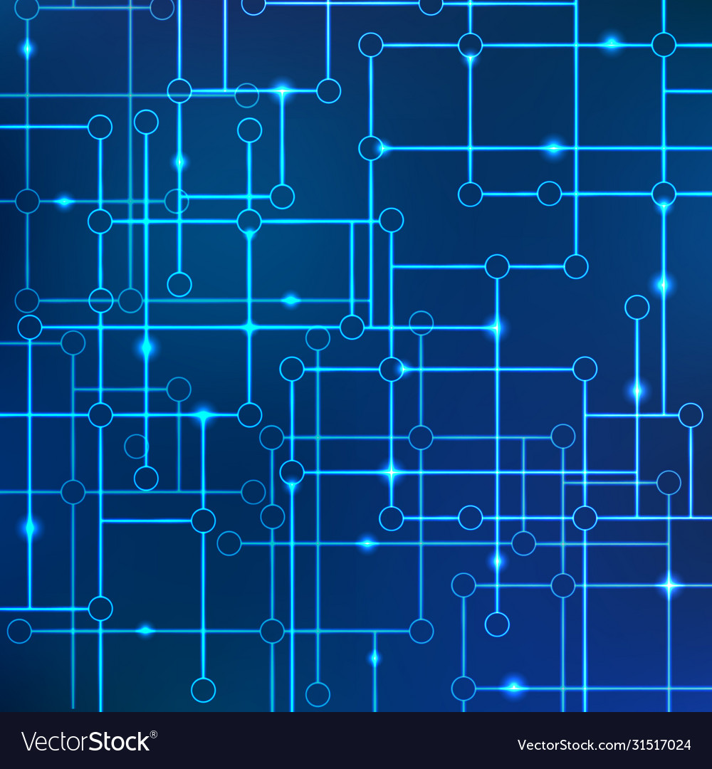Background lines connected circles vector image Background lines connected circles