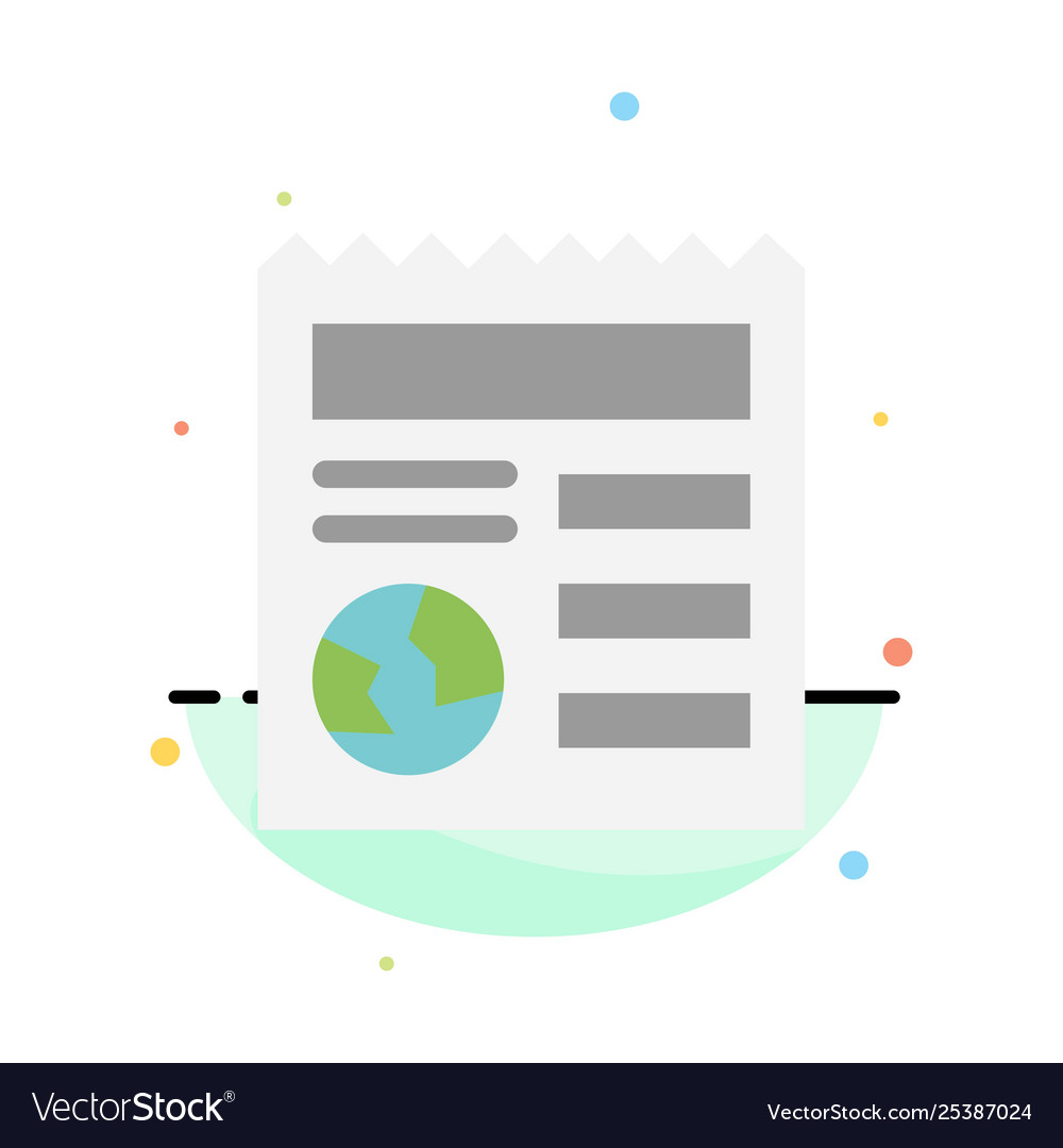 Basic document globe ui abstract flat color icon Vector Image Basic document globe ui abstract flat color icon