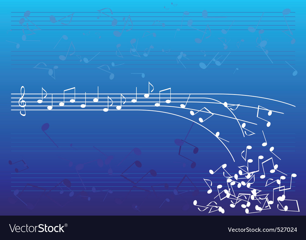 Blue notes Royalty Free Vector Image - VectorStock