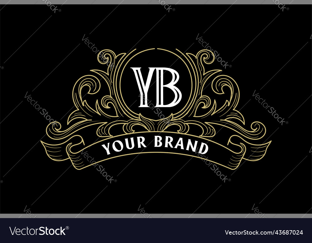 Border frame vintage royal badge emblem stamp vector image Border frame vintage royal badge emblem stamp