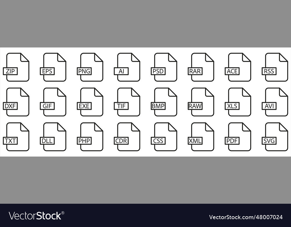 Dateityp Format Zeile vector image Dateityp Format Zeile