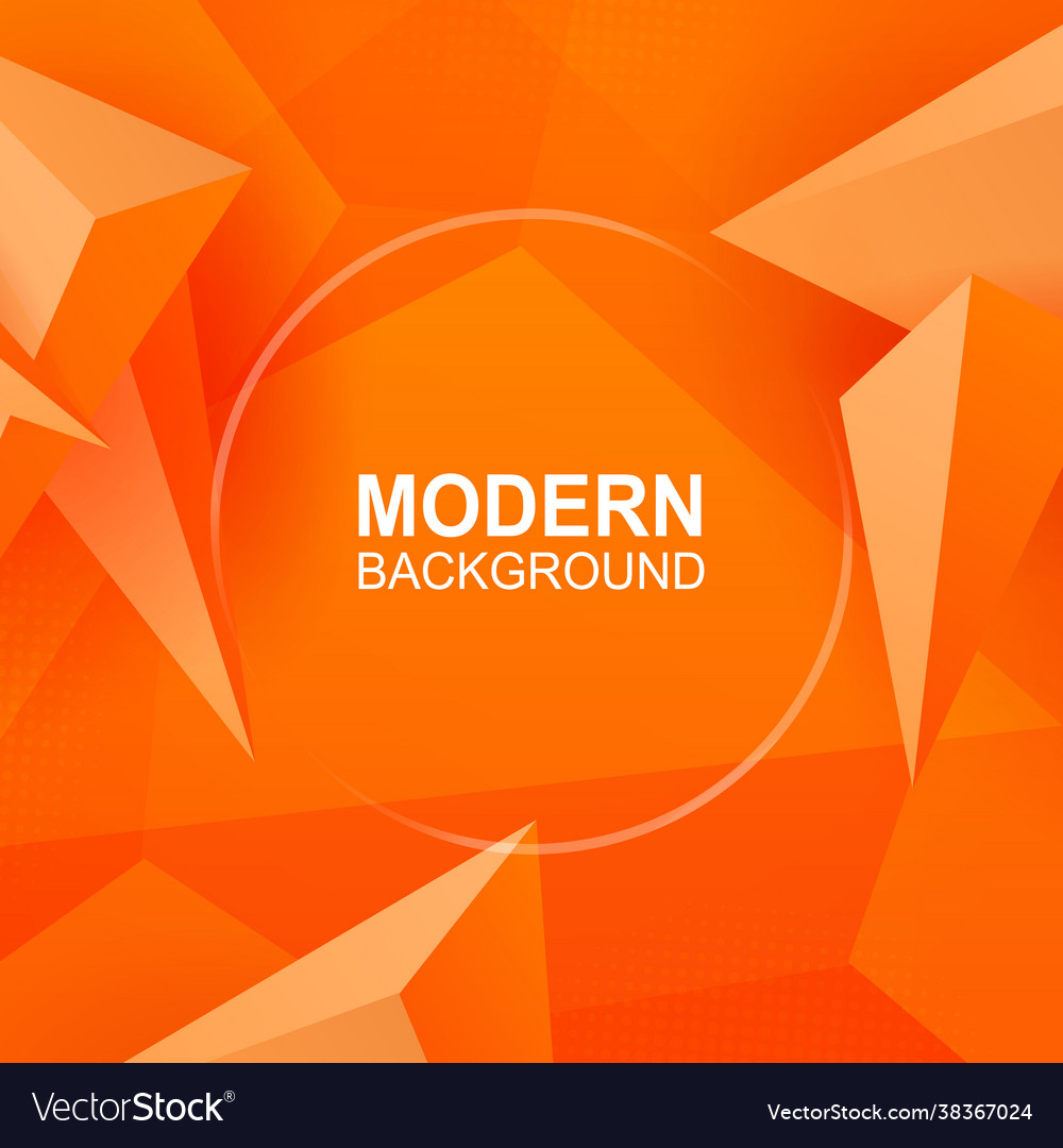 Geometric orange color 3d effect randomly