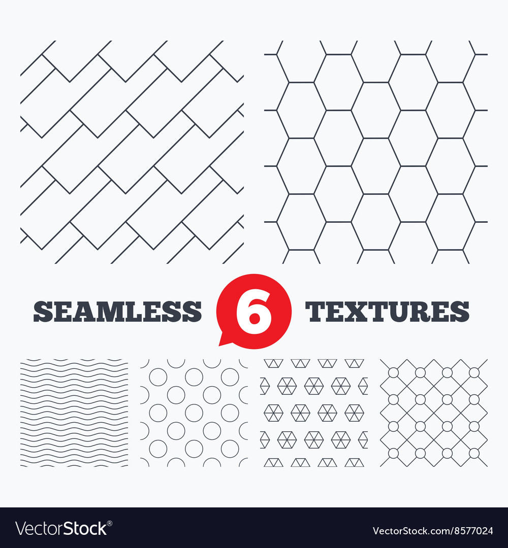 Hex diagonal rectangles and circles textures