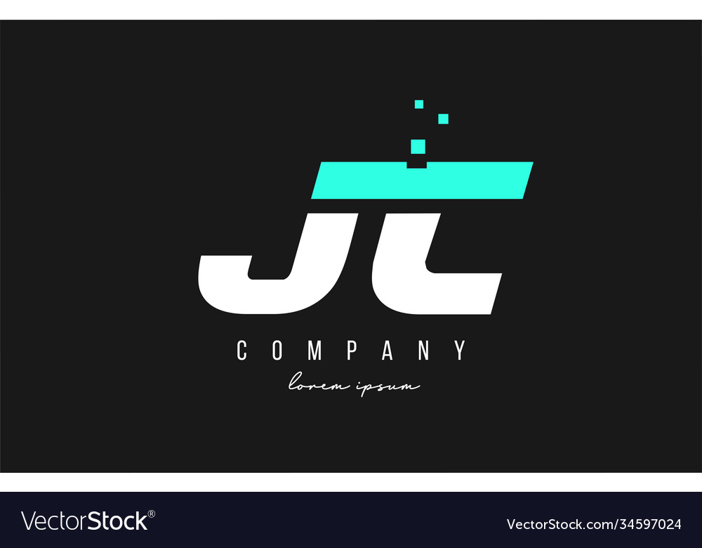 Jc j c alphabet letter logo combination in blue