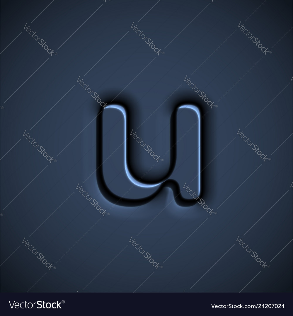 Pressed font character vector image Pressed font character