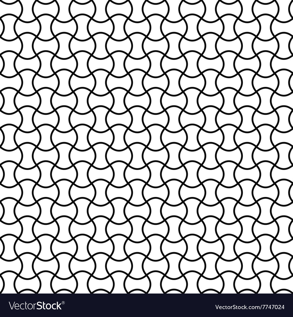 Repeating monochrome curly line pattern