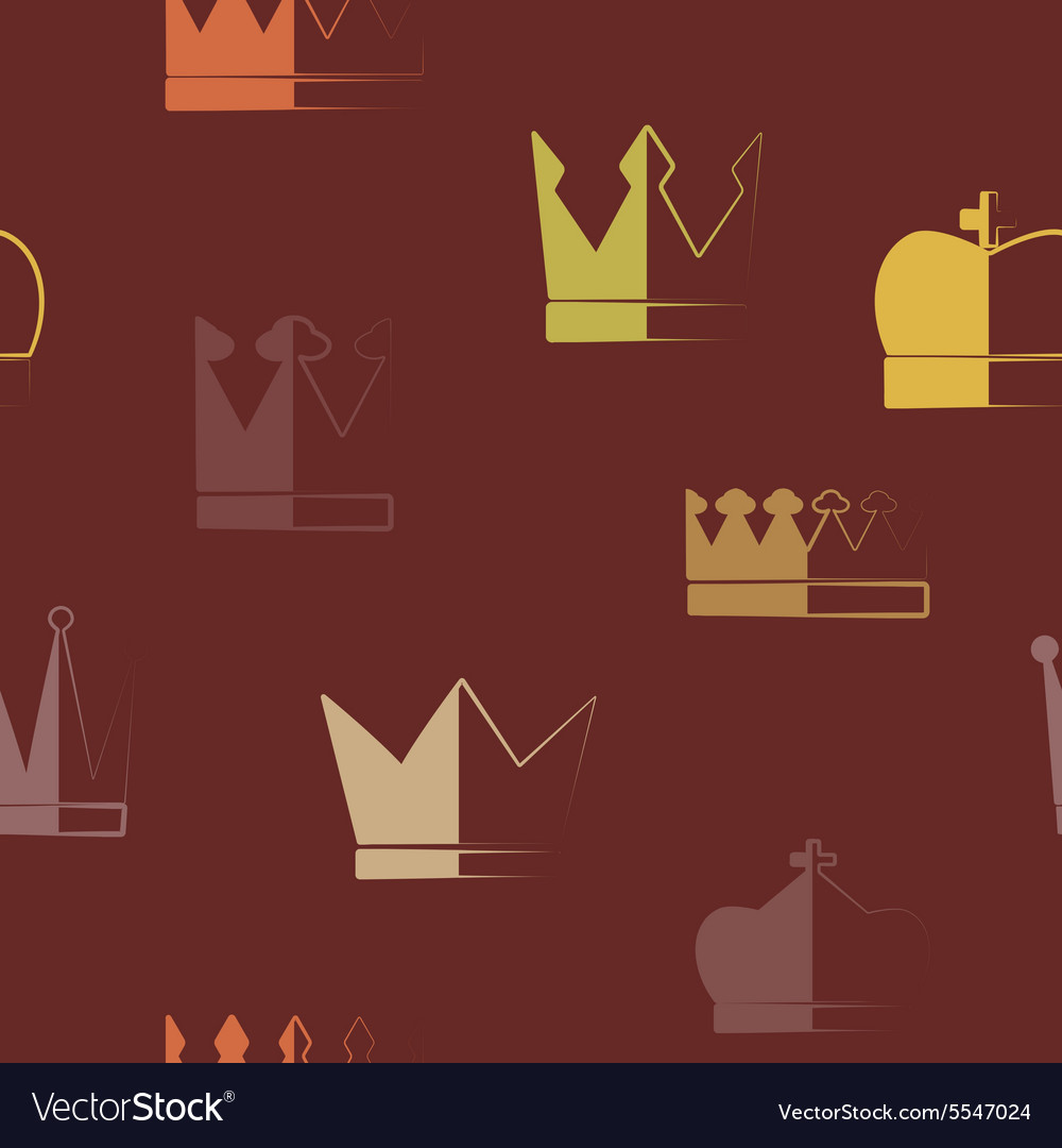 Seamless background with crowns