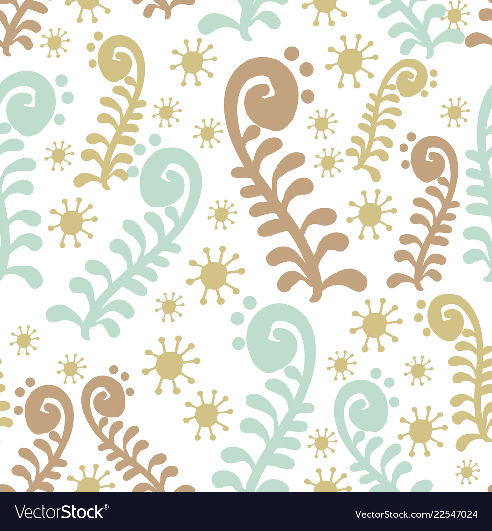 Seamless pattern with the image of abstract plants