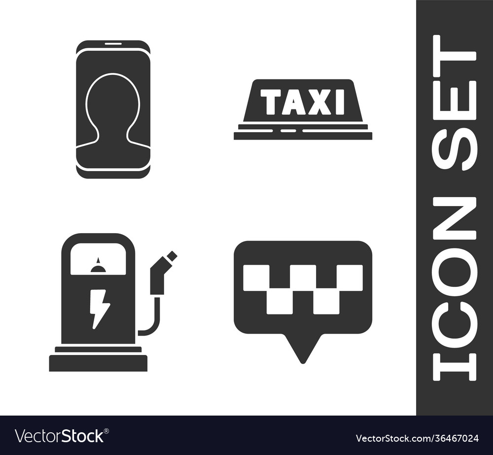 Set map pointer with taxi call telephone vector image Set map pointer with taxi call telephone