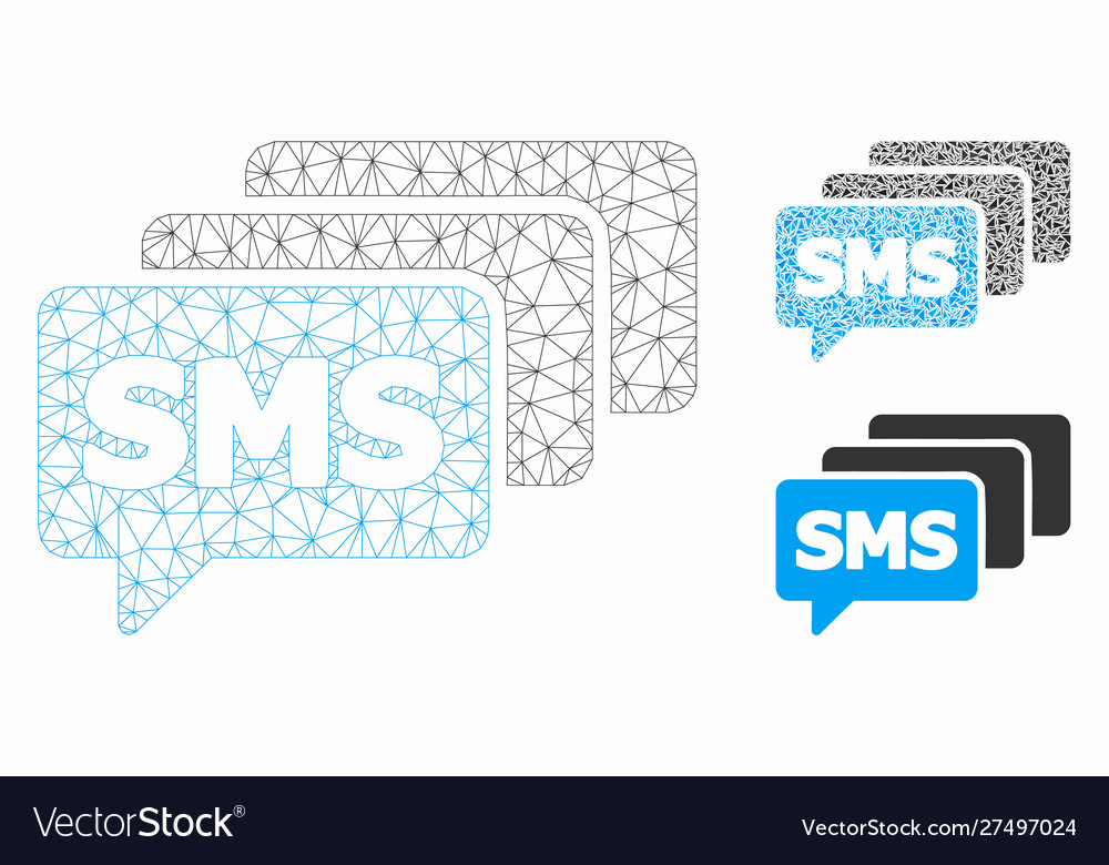 Sms queue mesh 2d model and triangle mosaic