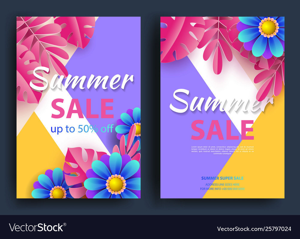 Summer sale background vector image Summer sale background