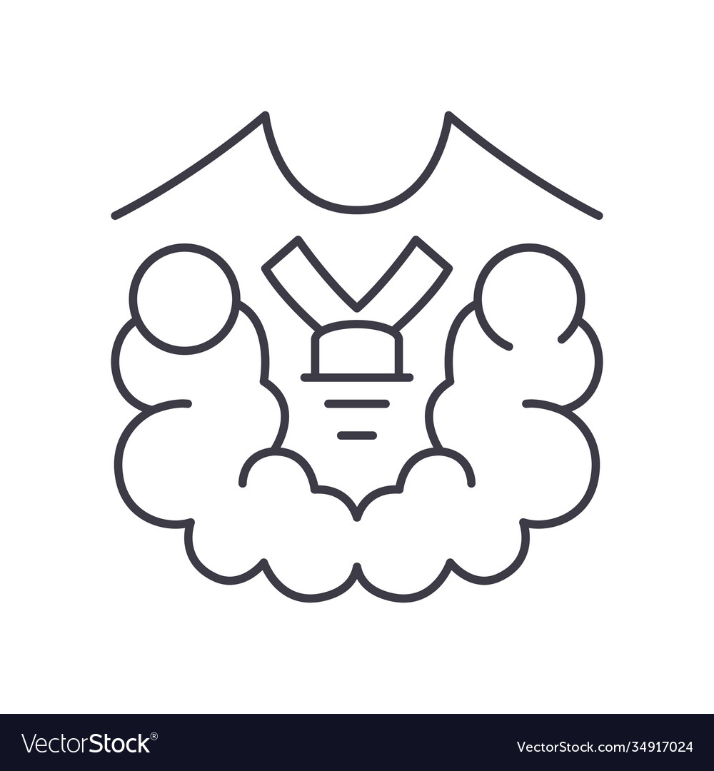 Thyroid screening test icon linear isolated Vector Image Thyroid screening test icon linear isolated