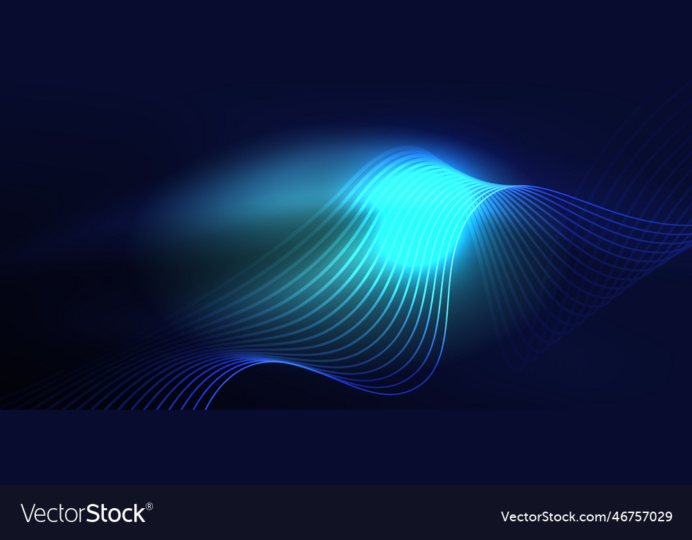 Abstract background neon wave hi-tech design Vector Image Abstract background neon wave hi-tech design