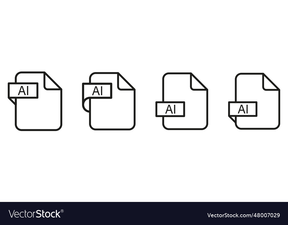 Ai Datei Format Dokumenttyp farbiges Symbol vector image Ai Datei Format Dokumenttyp farbiges Symbol