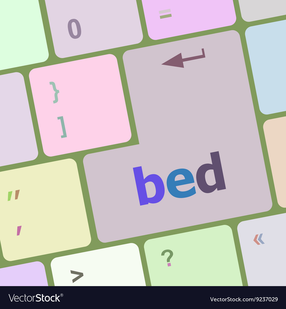 Bed Word auf Tastatur Key Notebook-Computer-Taste