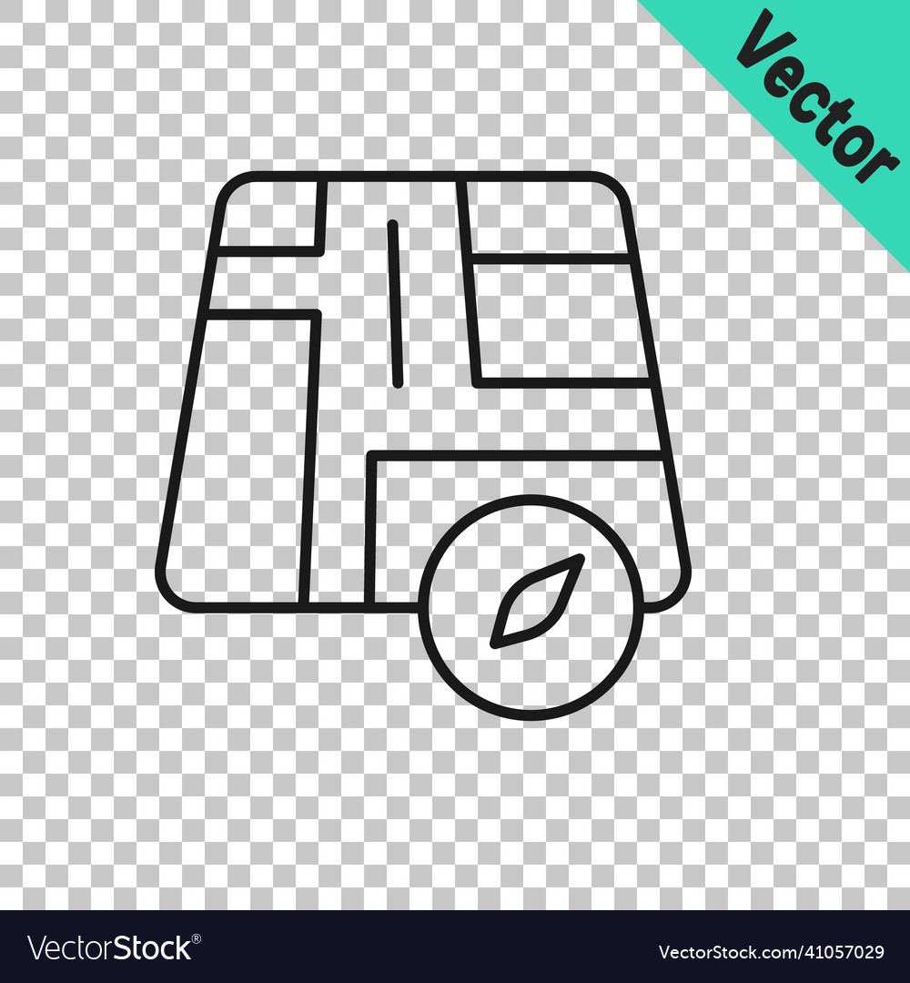 Black line map pointer with taxi car icon isolated vector image Black line map pointer with taxi car icon isolated