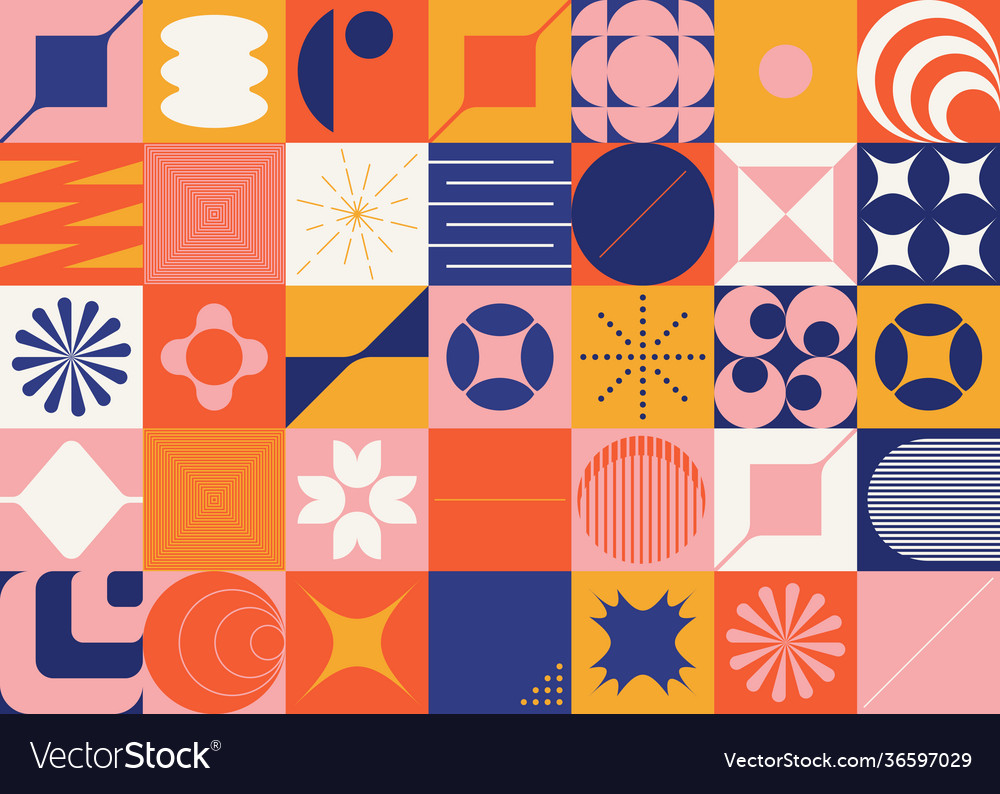 Brutalism design abstract pattern vector image Brutalism design abstract pattern