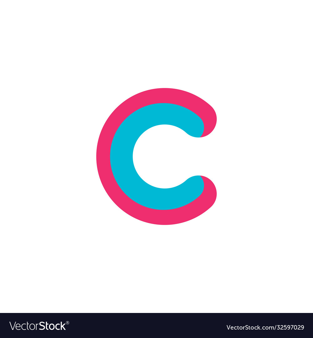 C letter alphabet font vector image C letter alphabet font
