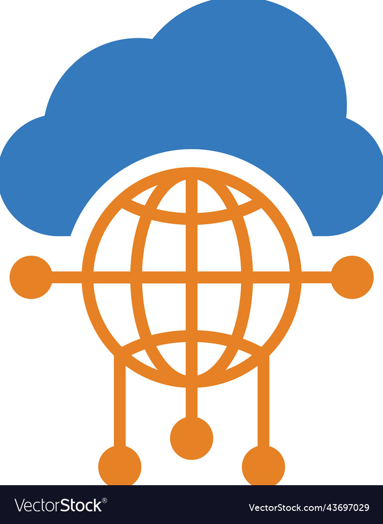 Cloud connectivity network icon simple editable