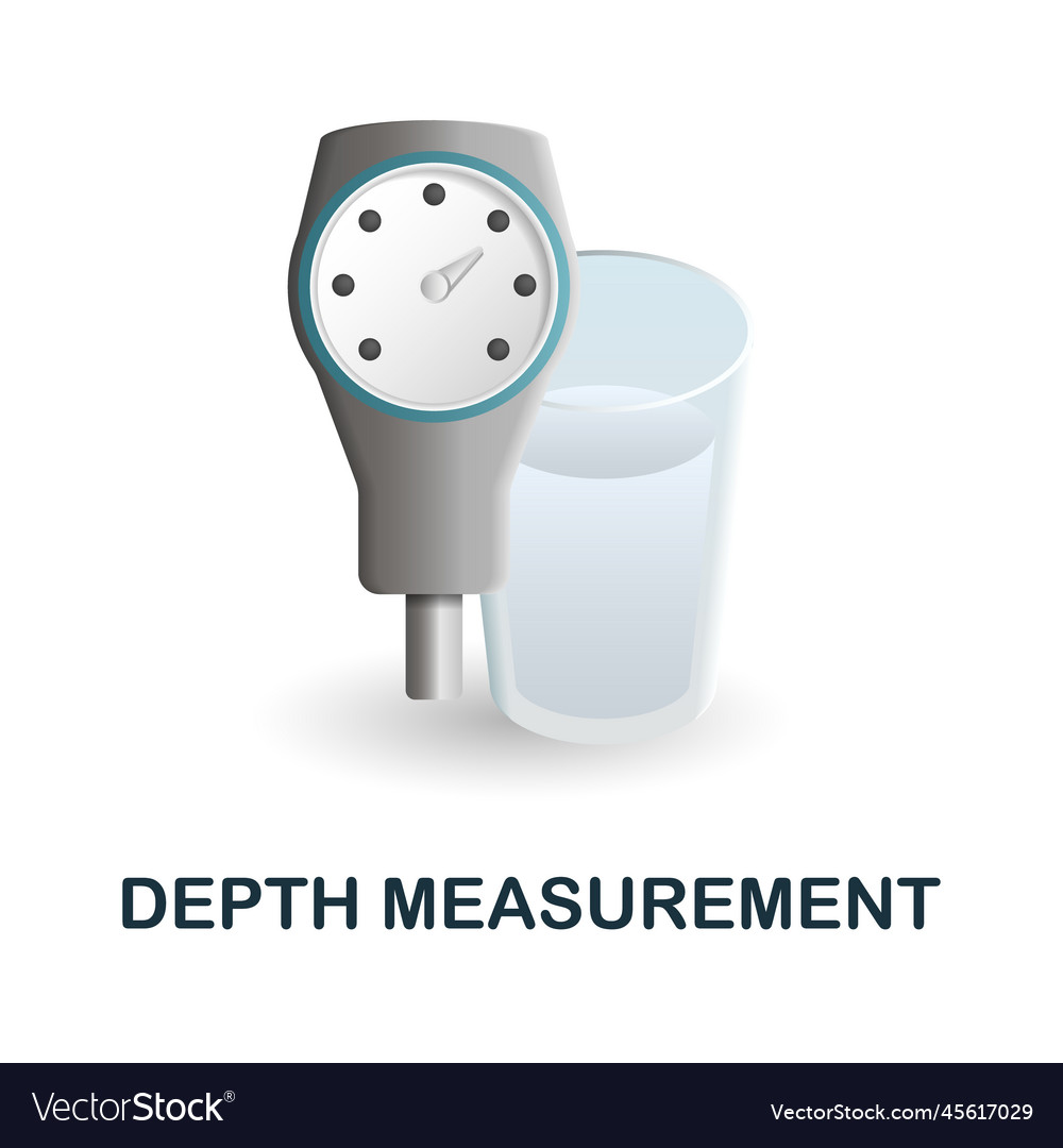 Depth measurement icon 3d from Vector Image Depth measurement icon 3d from