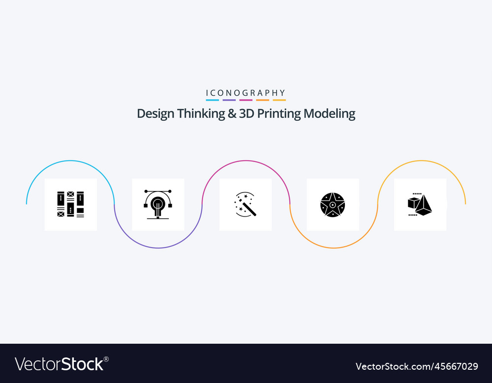Design thinking and d printing modeling glyph 5