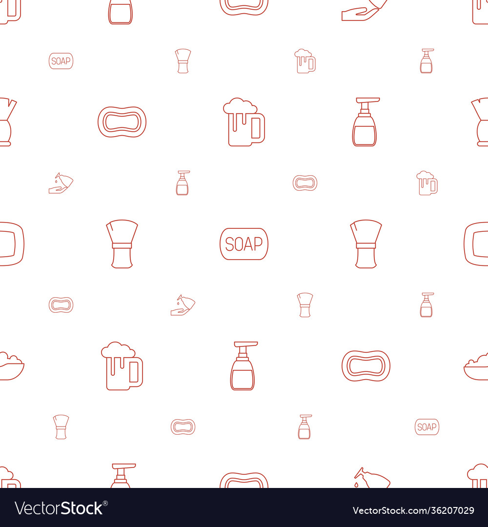 Foam icons pattern seamless white background