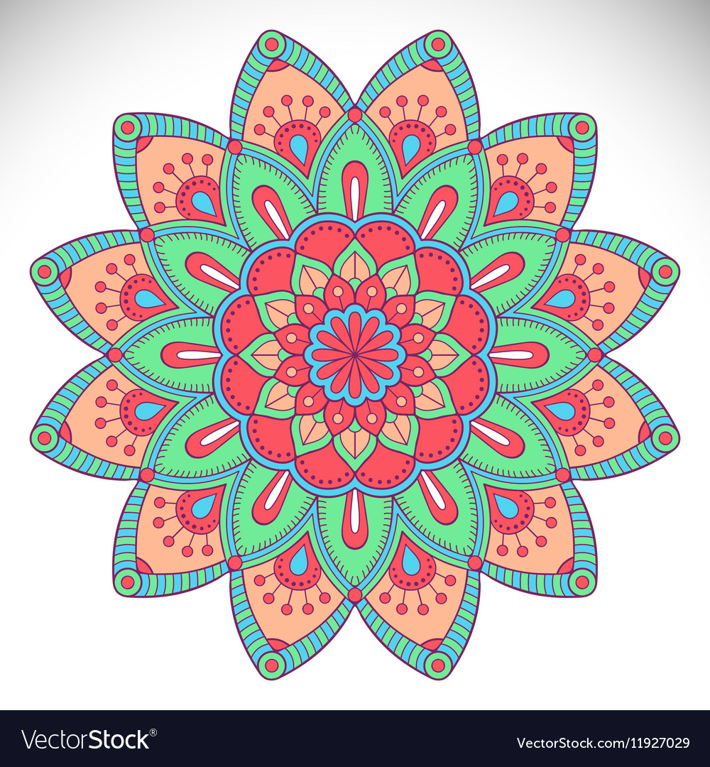 Indian mandala Royalty Free Vector Image - VectorStock