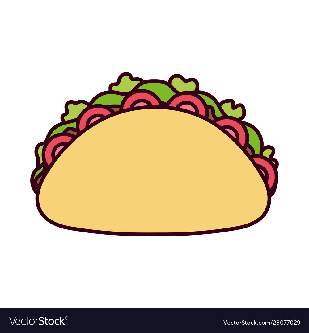 Isolated mexican taco design Royalty Free Vector Image