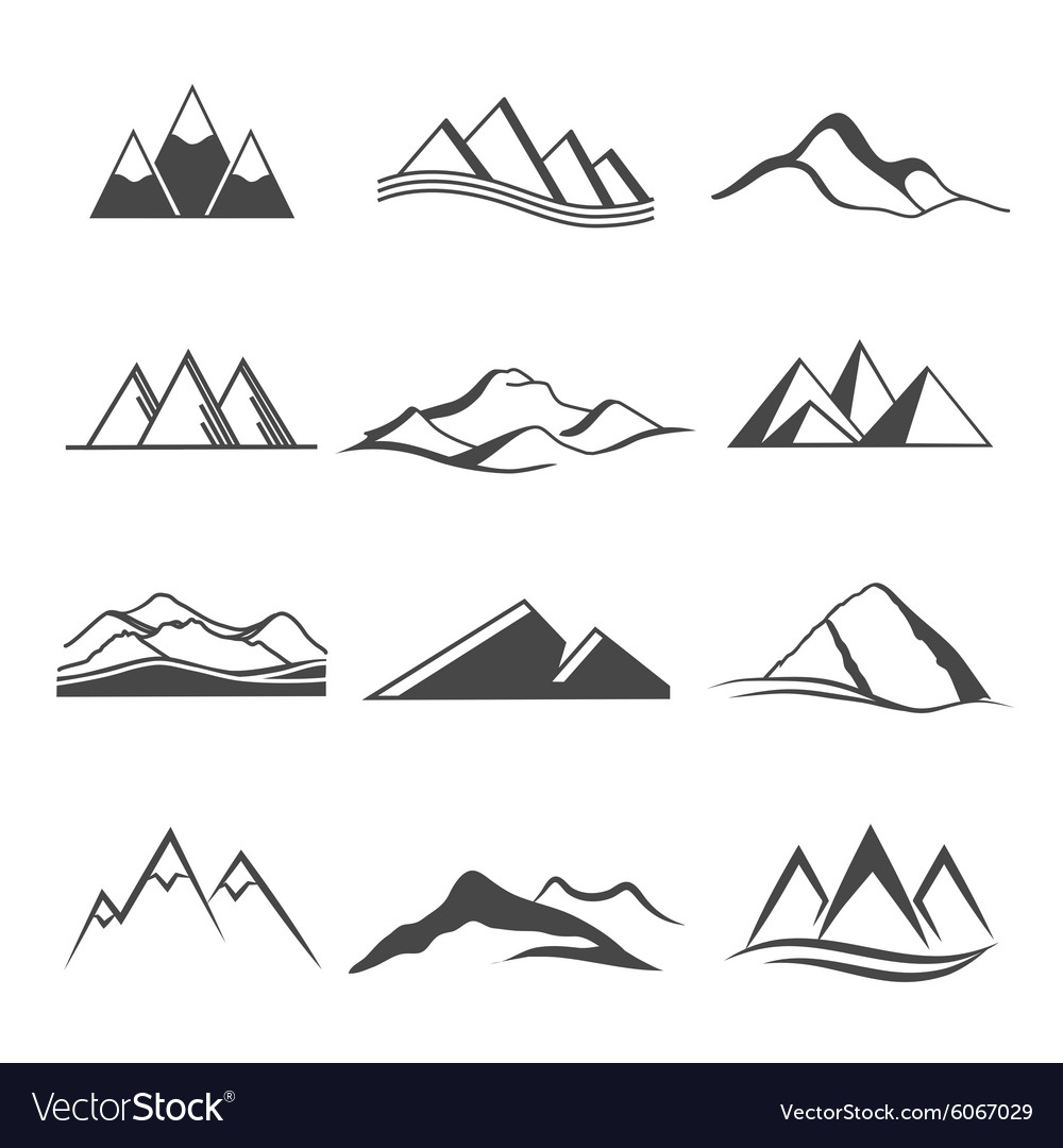 Mountains Logo Travel Royalty Free Vector Image