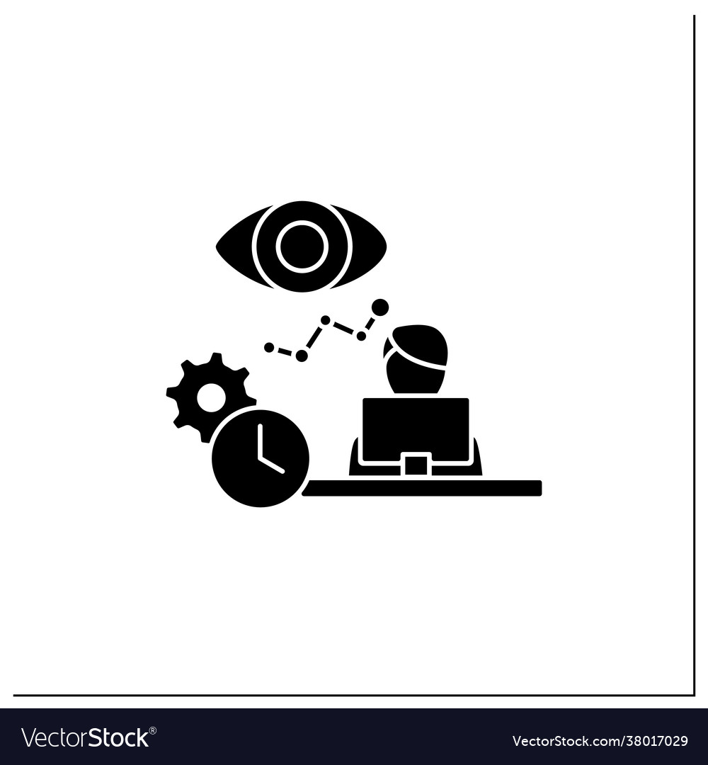 Performance monitoring glyph icon