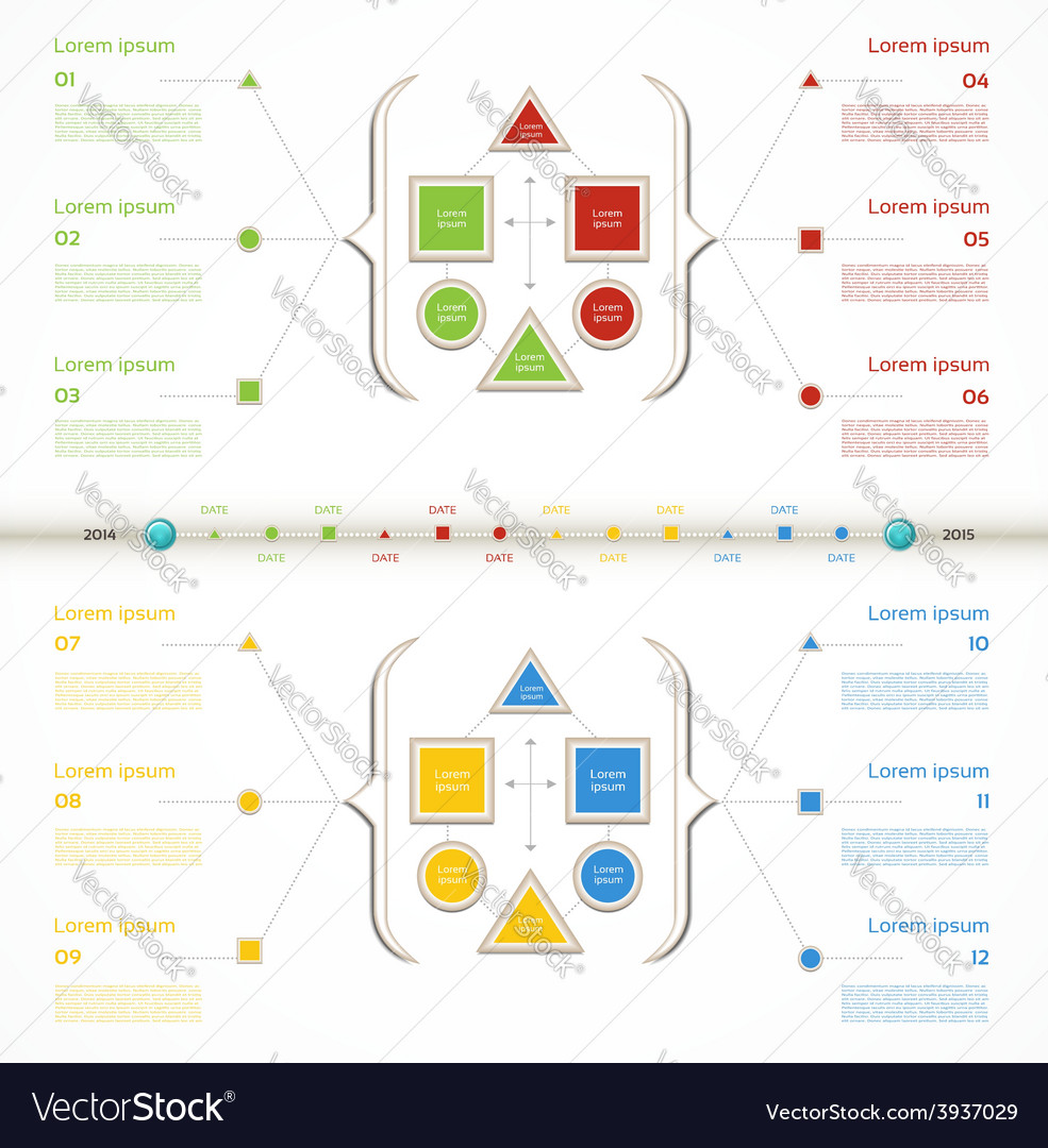 Progress Chart Background - Circular Timeline