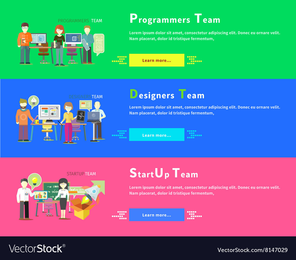 Startup team programmers designers people group