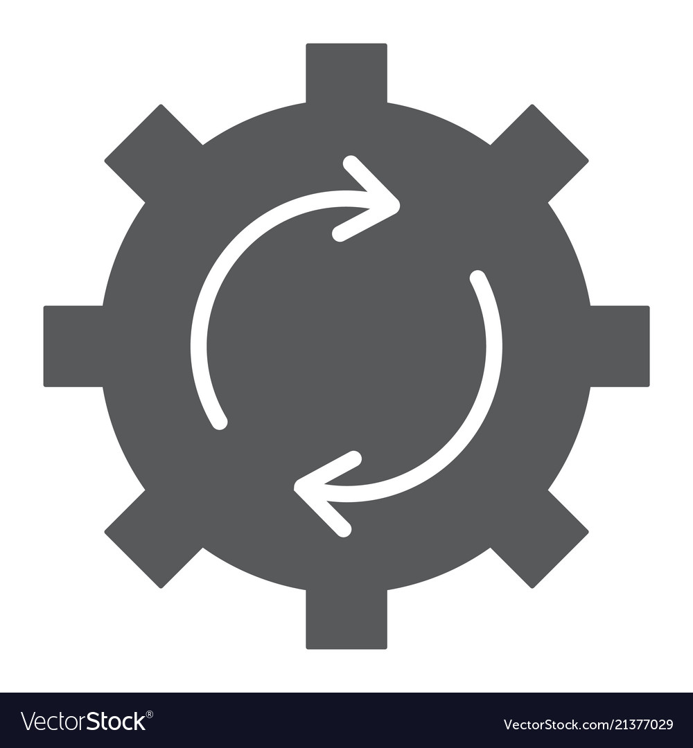 System update glyph icon data and analytics Vector Image System update glyph icon data and analytics