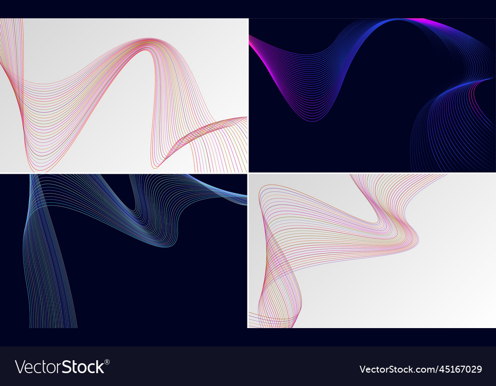 Wave curve abstract backgrounds vector image Wave curve abstract backgrounds