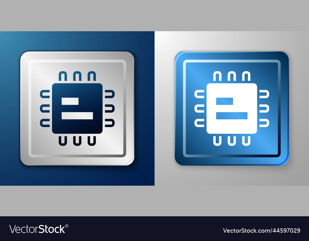 Weißer Computerprozessor mit Mikroschaltungen cpu vector image Weißer Computerprozessor mit Mikroschaltungen cpu