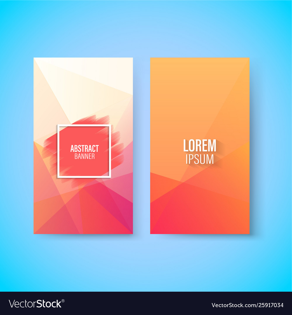 Abstract colorful geometric triangular vertical