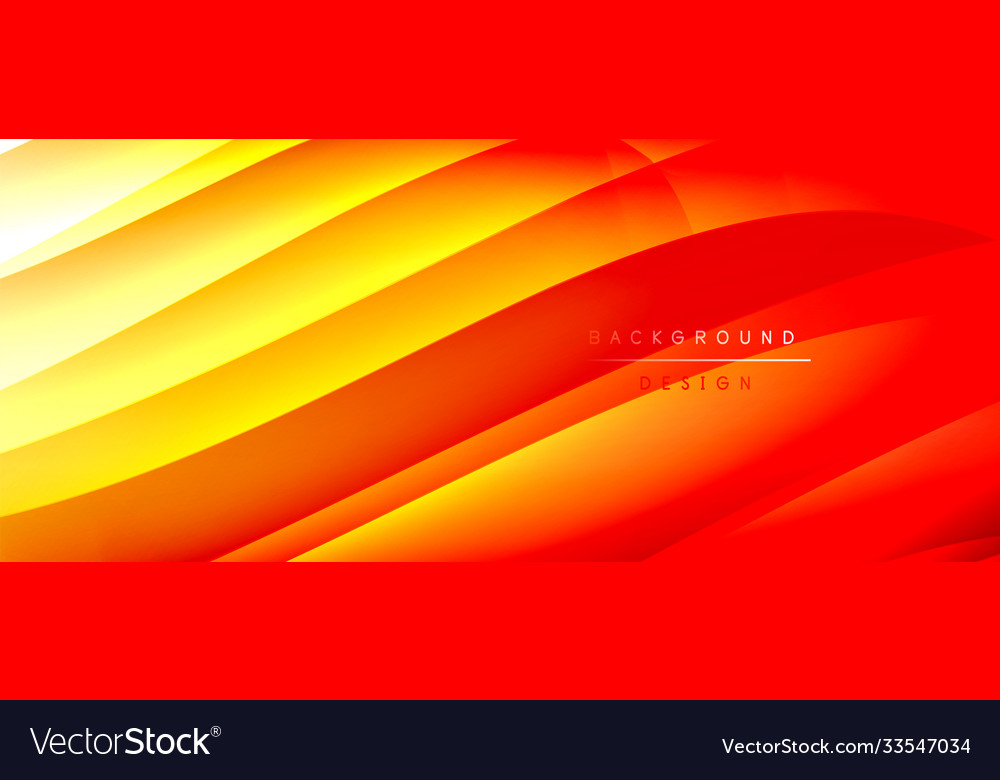Fluid gradient waves with shadow lines and glowing