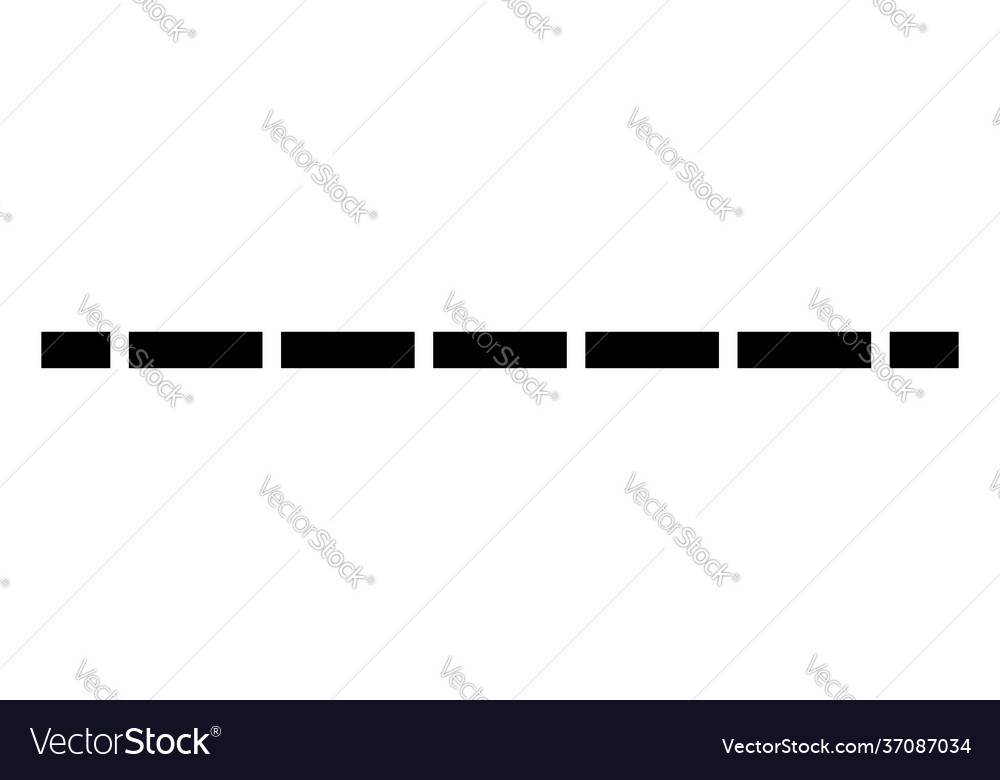 Horizontally repeatable dashed line stripe vector image Horizontally repeatable dashed line stripe