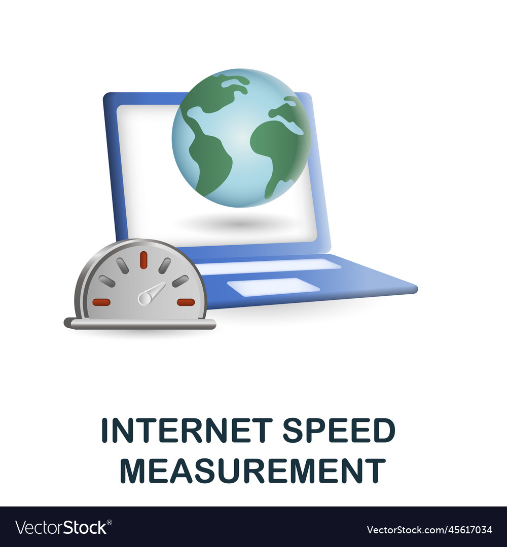 Internet speed measurement icon 3d from Vector Image Internet speed measurement icon 3d from