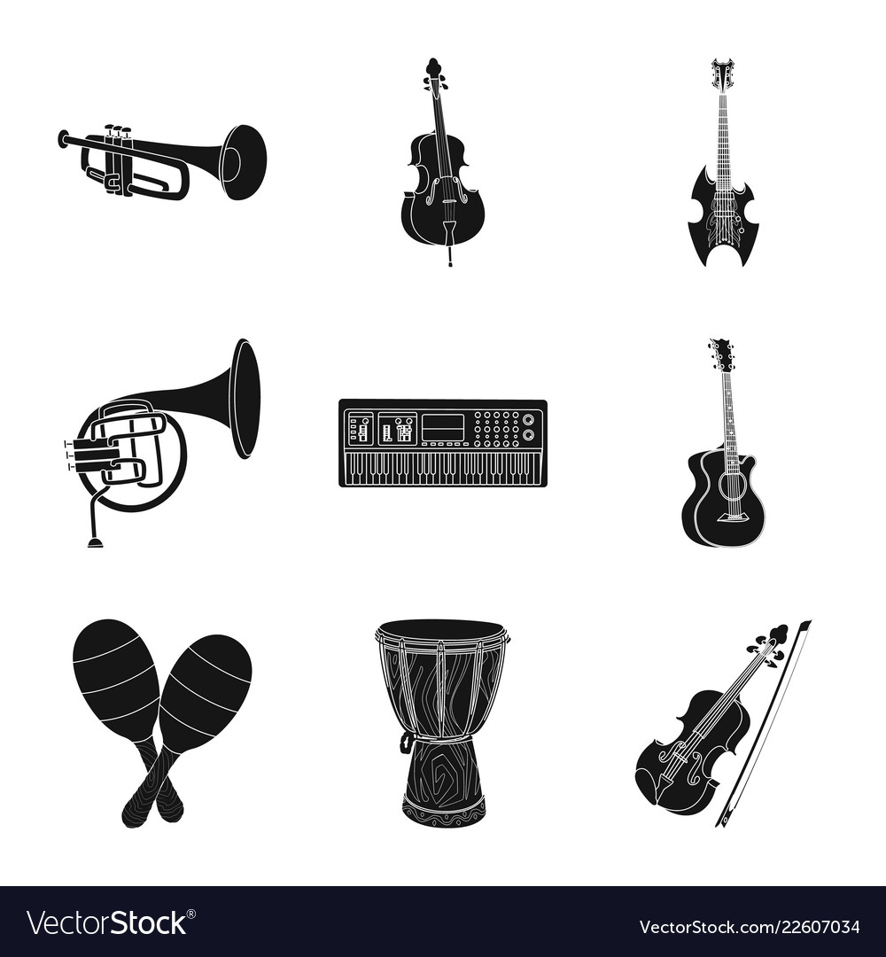 Isolated Object Of Music And Tune Symbol Vector Image