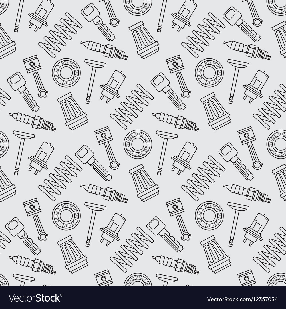 Line flat seamless background pattern with piston