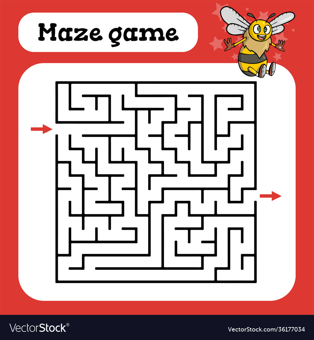 Maze game for children toddler worksheet Vector Image