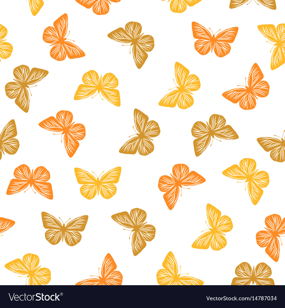 Seamless pattern with butterflies