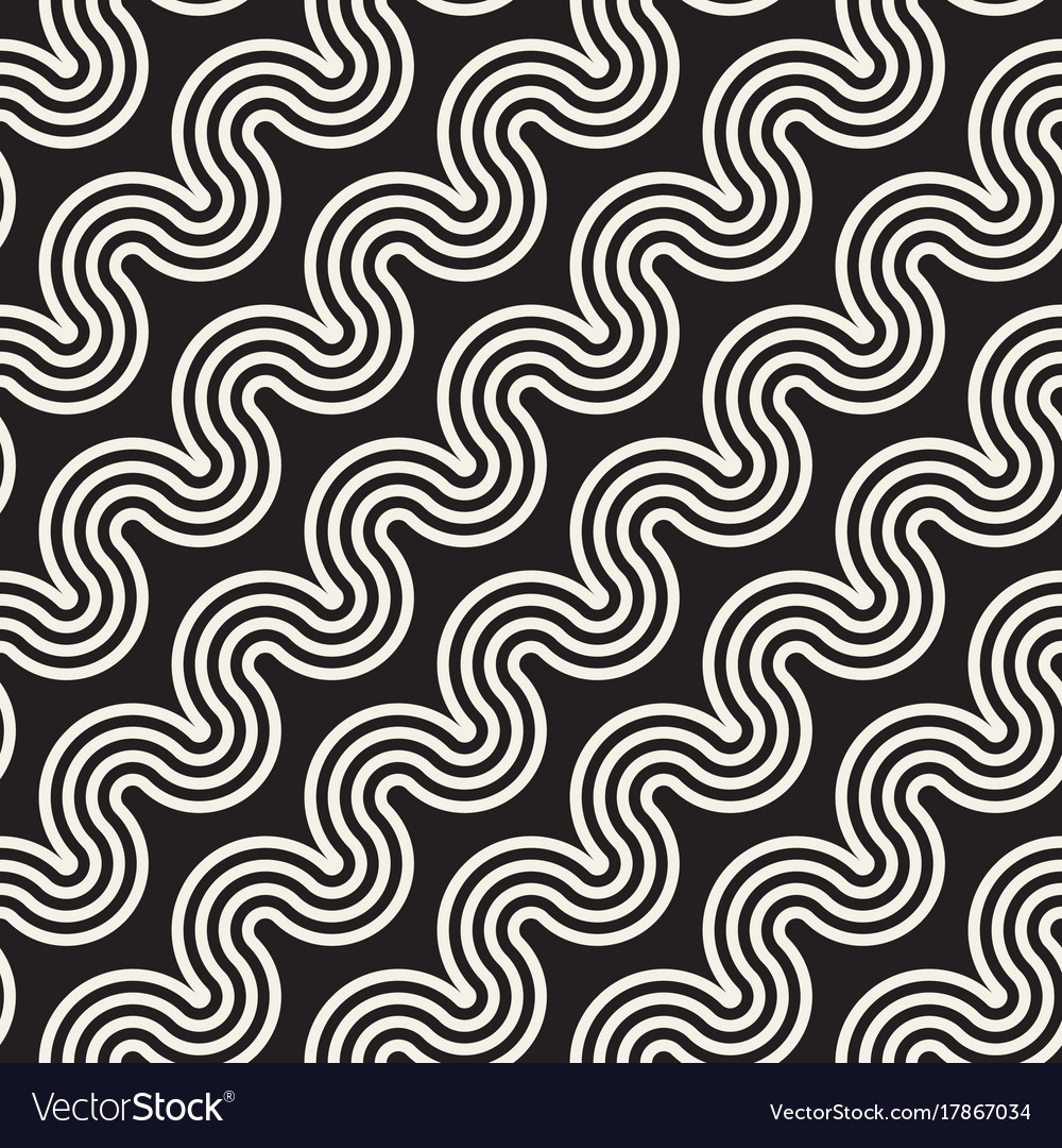 Seamless wavy lines pattern repeating