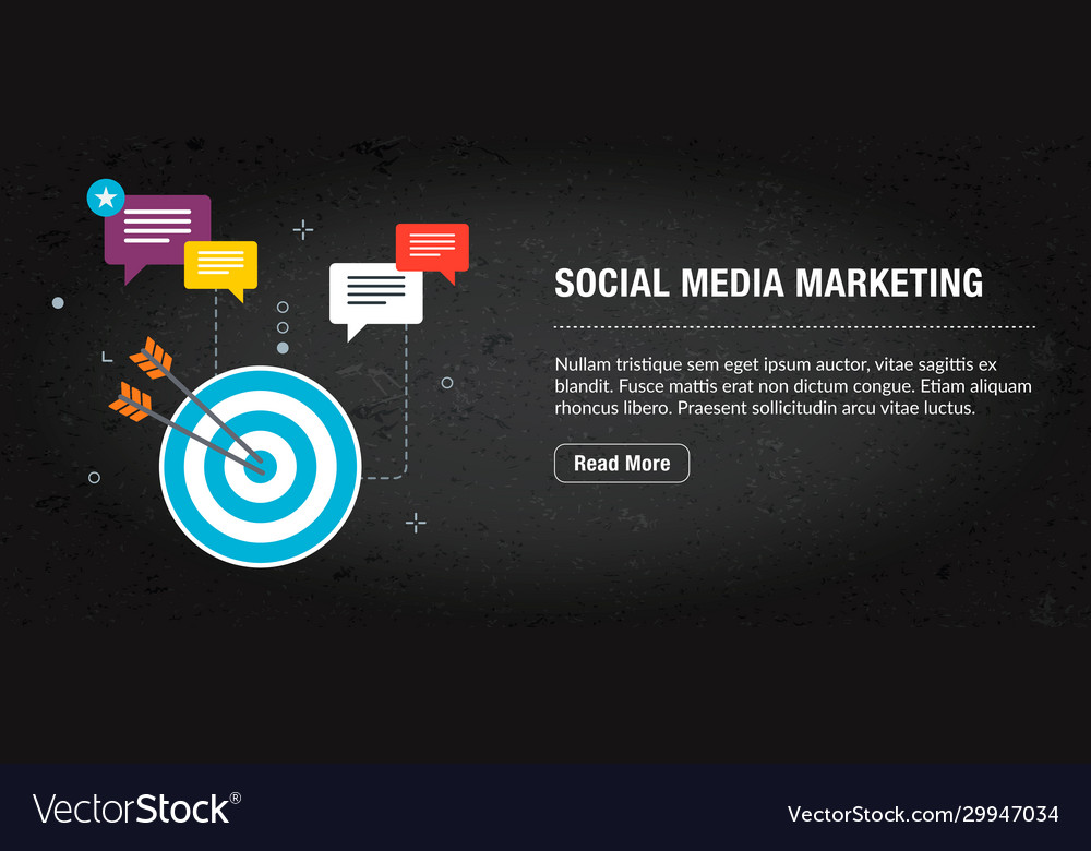 Social media marketing banner internet with icons