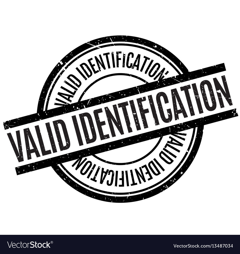 Valid identification rubber stamp Royalty Free Vector Image