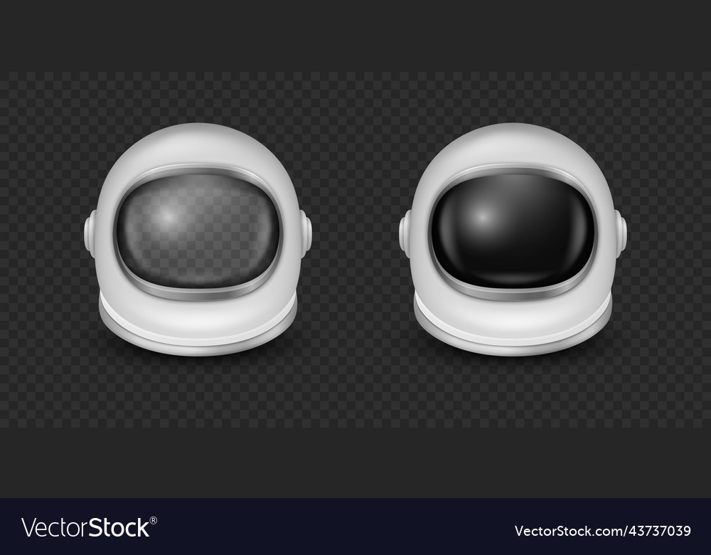 3d realistic astronaut helmets cosmonaut Vector Image