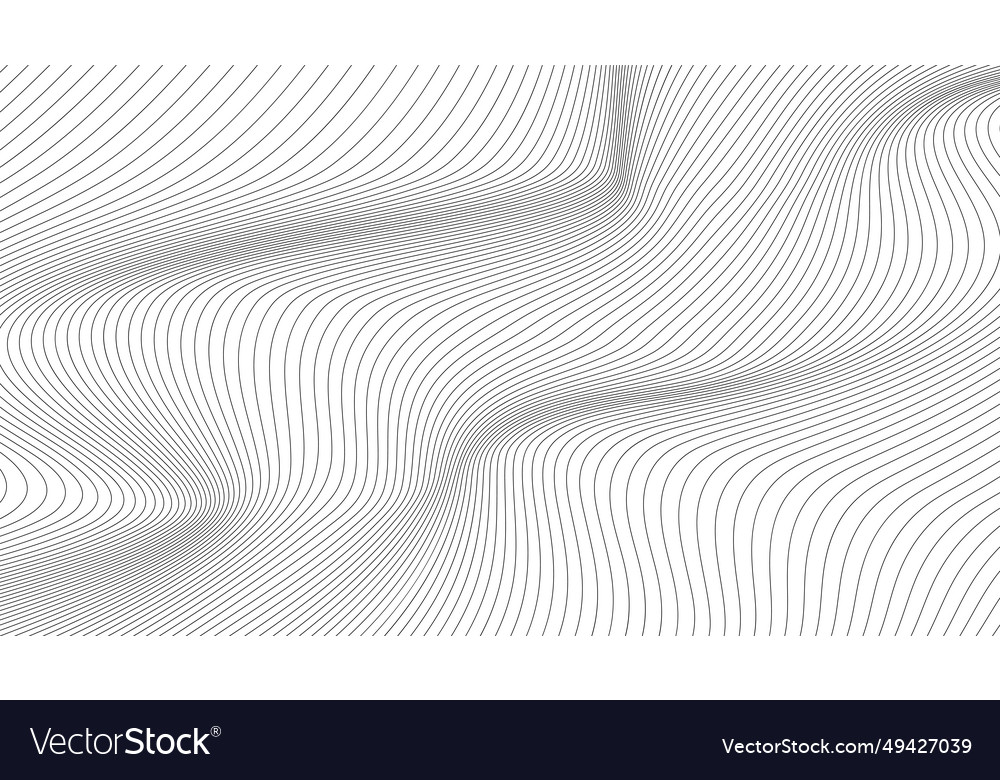 Abstract black and white wave background