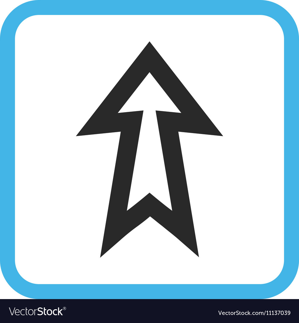 Arrow up icon in a frame